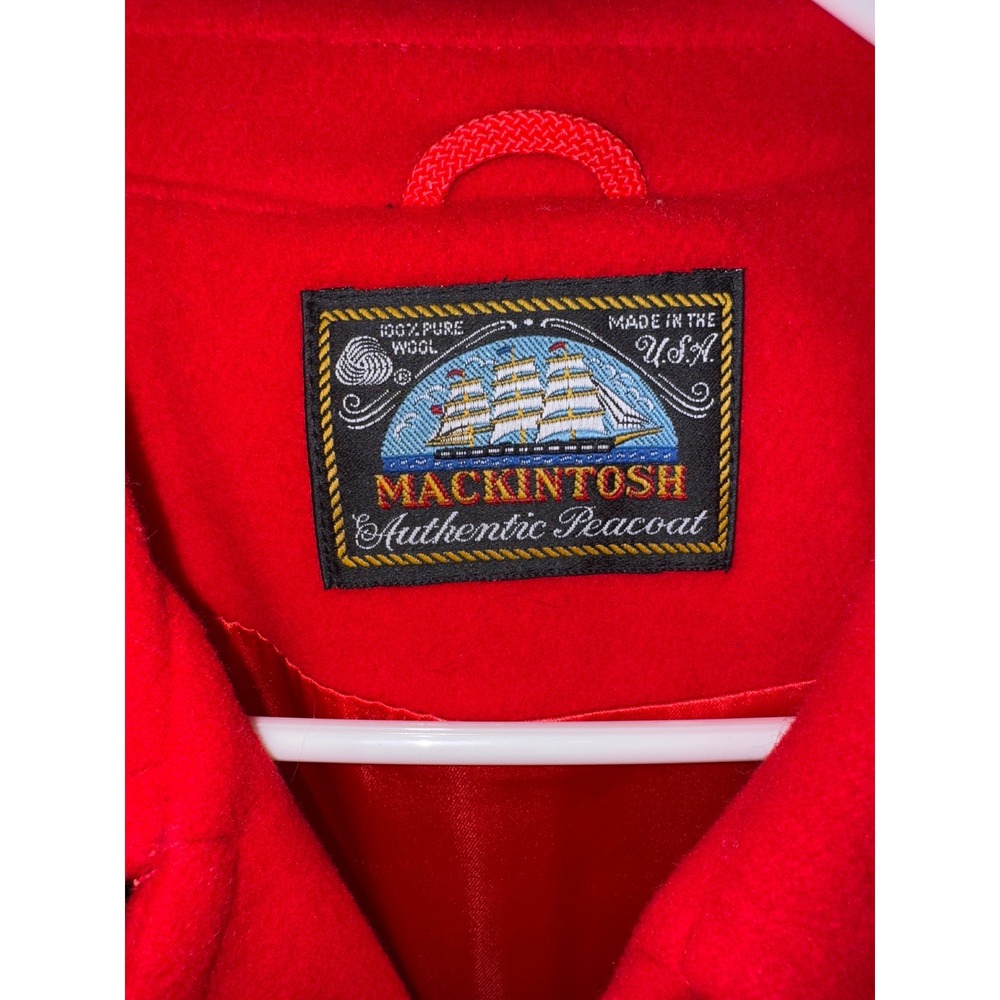 Mackintosh Authentic Red Double‎ Breasted Wool Peacoat Women's Made in USA - Picture 2 of 8
